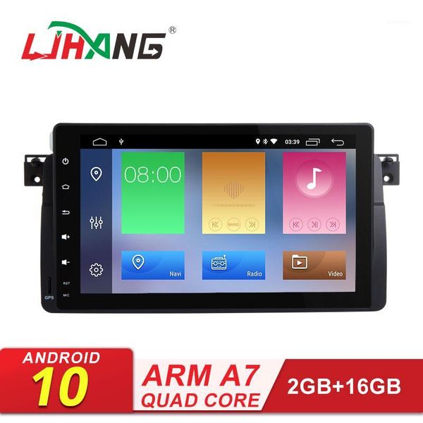 ljhang 9" android 10 car multimedia player for e46 m3 mg zt rover 75 320 318 325 gps navigation 1 din car radio stereo video1
