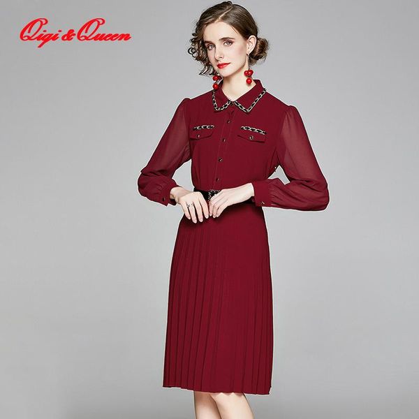 casual dresses qiqi&queen winter dress fashion vintage arrival long sleeve luxury elegant slim women party office pleated vestidos, Black;gray
casual dresses qiqi&queen winter dress fashion vintage arrival long sleeve luxury elegant slim women party office pleated vestidos, Black;gray
