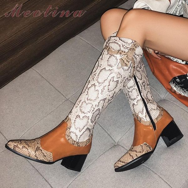 boots meotina winter western women mixed colors block high heel knee zipper pointed toe shoes lady autumn big size 461, Black
boots meotina winter western women mixed colors block high heel knee zipper pointed toe shoes lady autumn big size 461, Black