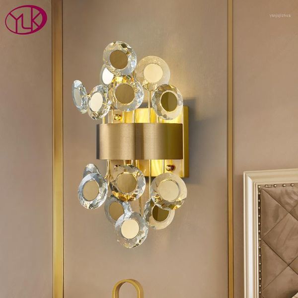 new modern wall sconce lighting for bedroom brushed gold crystal wall lamps home decoration led cristal light fixtures1
new modern wall sconce lighting for bedroom brushed gold crystal wall lamps home decoration led cristal light fixtures1