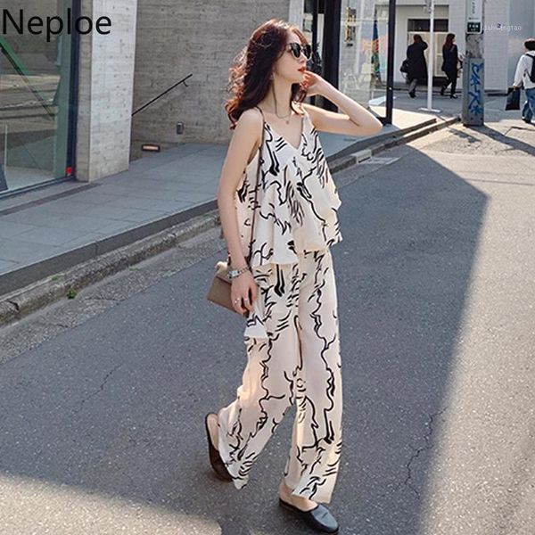 neploe womens 2 piece chiffon printing sets 2020 v neck sleeveless sling vest + stretch high waist wide leg pants outfits 4c0021, White
neploe womens 2 piece chiffon printing sets 2020 v neck sleeveless sling vest + stretch high waist wide leg pants outfits 4c0021, White