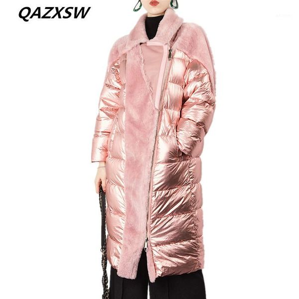 2018 new winter women's leather grass outer lamb fur fur one long stitching down jacket straight thick warm tolerant coat le3371, Black
2018 new winter women's leather grass outer lamb fur fur one long stitching down jacket straight thick warm tolerant coat le3371, Black