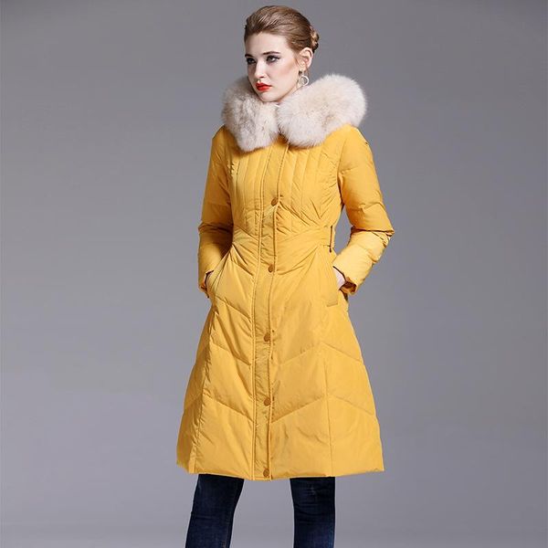 women's down & parkas 2021 winter jacket fashion temperament large wool collar korean slim and thickened coat medium length 429, Black
women's down & parkas 2021 winter jacket fashion temperament large wool collar korean slim and thickened coat medium length 429, Black