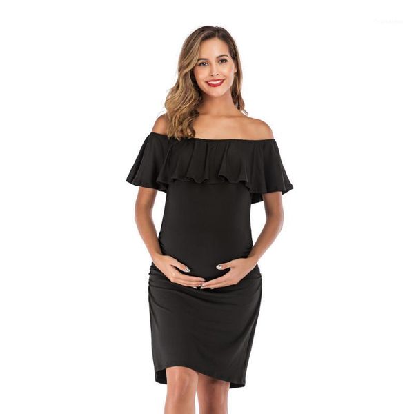 2020 women's clothes word collar maternity dresses ruffled fashion dress for pregnant women pregnancy dress q07061, White
2020 women's clothes word collar maternity dresses ruffled fashion dress for pregnant women pregnancy dress q07061, White