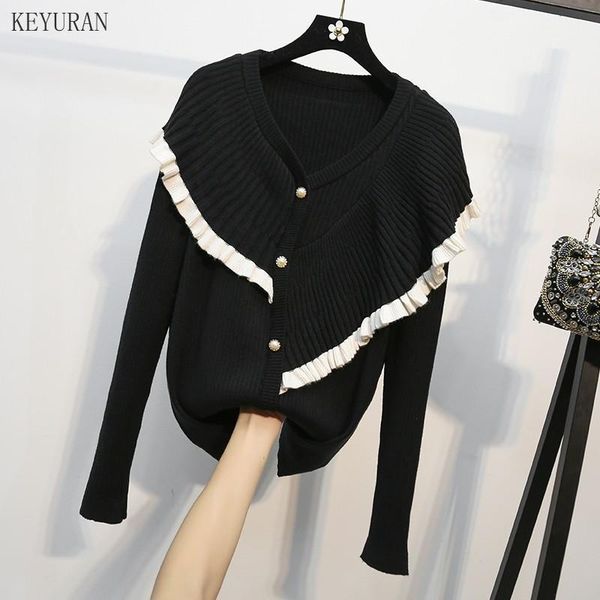 plus size basic bottoming knit sweater 2020 new korean style flounced stitching pullover sweaters slim warm knitted 1, White;black
plus size basic bottoming knit sweater 2020 new korean style flounced stitching pullover sweaters slim warm knitted 1, White;black