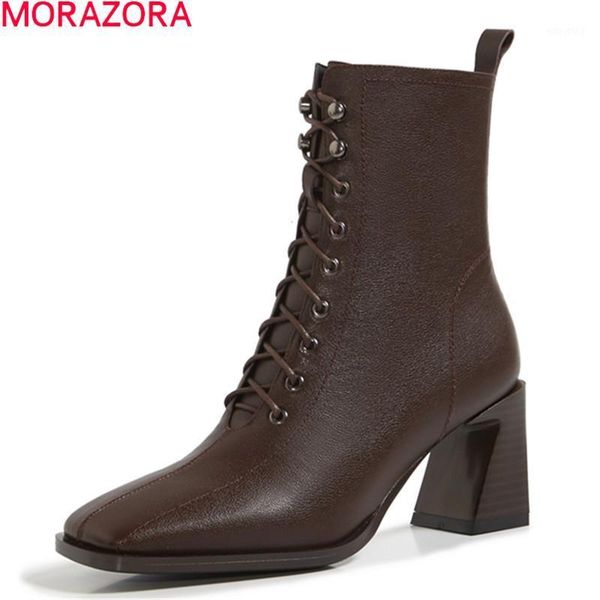 morazora 2020 new arrival fashion women boots genuine leather boots thick high heels square toe ankle black brown1
morazora 2020 new arrival fashion women boots genuine leather boots thick high heels square toe ankle black brown1