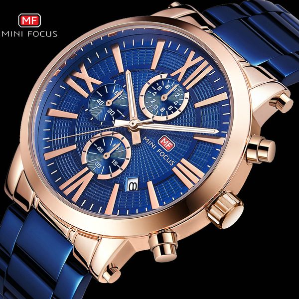 minifocus blue quartz watch men calendar chronograph spoty mens watches brand luxury multifunction wristwatches steel strap, Slivery;brown
minifocus blue quartz watch men calendar chronograph spoty mens watches brand luxury multifunction wristwatches steel strap, Slivery;brown