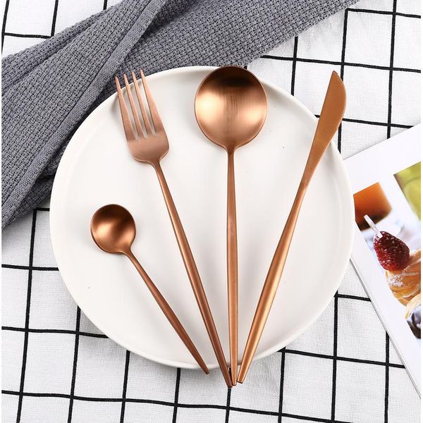 rose gold 4pcs/set food tableware set stainless steel knife spoon fork dessert spoon western tableware upscale kitchen t sqckpm
rose gold 4pcs/set food tableware set stainless steel knife spoon fork dessert spoon western tableware upscale kitchen t sqckpm