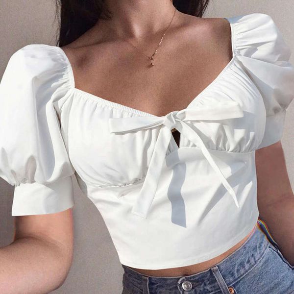 summer new women's 2020 spring / court style back lace up bubble sleeve square neck t-shirt for women, Black;gray
summer new women's 2020 spring / court style back lace up bubble sleeve square neck t-shirt for women, Black;gray