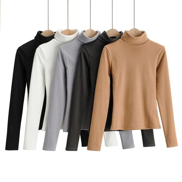 ap20348 autumn / winter thickened neck bottoming shirt style solid color slim fit high waist elastic long sleeve t-shirt, Black;gray
ap20348 autumn / winter thickened neck bottoming shirt style solid color slim fit high waist elastic long sleeve t-shirt, Black;gray