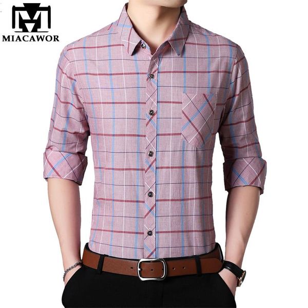 men's casual shirts miacawor men shirt cotton plaid long sleeve camisa masculina slim fit dress streetwear c545, White;black
men's casual shirts miacawor men shirt cotton plaid long sleeve camisa masculina slim fit dress streetwear c545, White;black