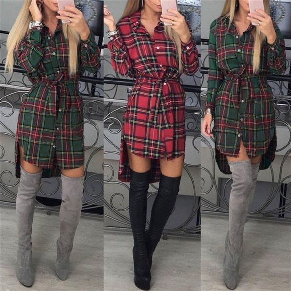 women autumn dress v neck long sleeve plus size plaid shirt dress elegant vintage dress casual club female, Black;gray
women autumn dress v neck long sleeve plus size plaid shirt dress elegant vintage dress casual club female, Black;gray