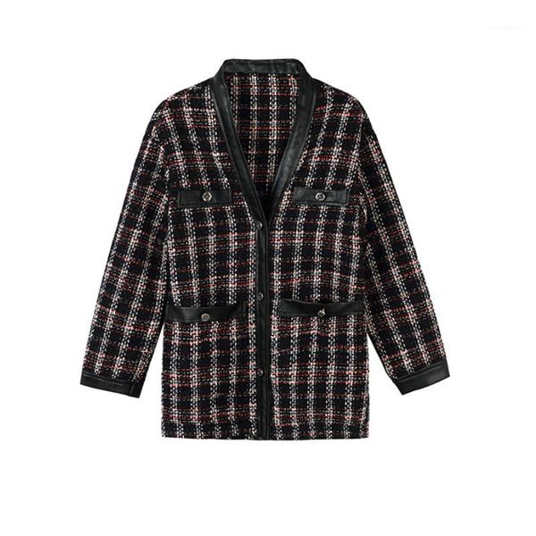 2020 autumn and winter new stitching button long sleeve coats & jackets tweed cardigan wool & blends1, Black;brown
2020 autumn and winter new stitching button long sleeve coats & jackets tweed cardigan wool & blends1, Black;brown
