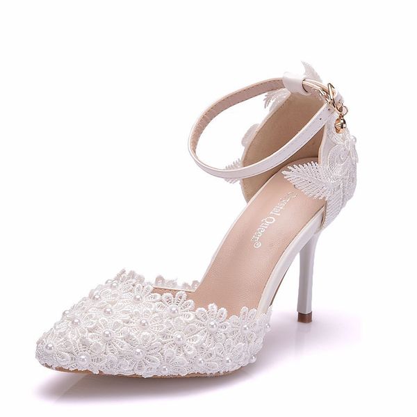white-heeled for women lace high-heeled woman stiletto wedding party pointed to lady sandals bride shoes b0054 p6x6, Black
white-heeled for women lace high-heeled woman stiletto wedding party pointed to lady sandals bride shoes b0054 p6x6, Black