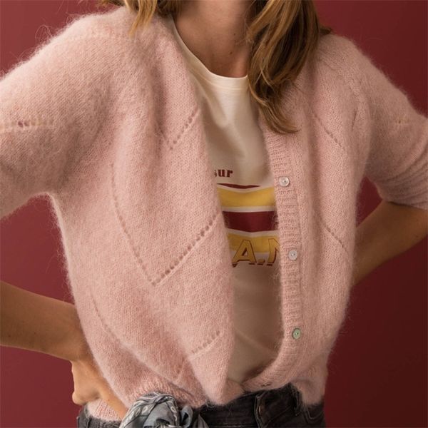 mohair pearly-buttons sweater women autumn alpaga pink ladies cardigan long sleeve knitwear cardigans pull femme casual sweaters y200915, White;black
mohair pearly-buttons sweater women autumn alpaga pink ladies cardigan long sleeve knitwear cardigans pull femme casual sweaters y200915, White;black