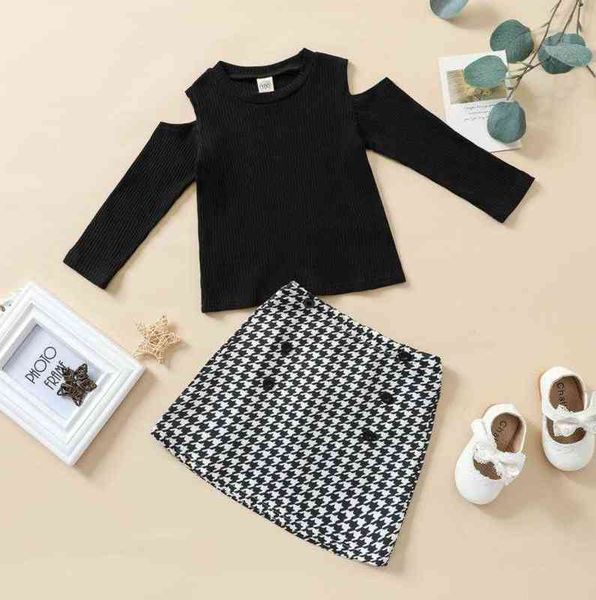 2 pcs infant kids casual outfits set baby cold-shoulder solid color long sleeve round neck pullover t shirt skirt fall clothing g220217, White
2 pcs infant kids casual outfits set baby cold-shoulder solid color long sleeve round neck pullover t shirt skirt fall clothing g220217, White