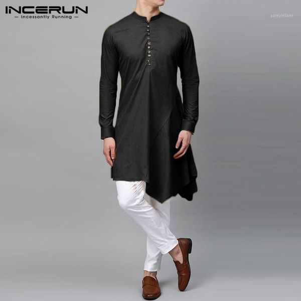 incerun men long shirt clothes 2020 vintage solid color long sleeve kurtas mens asymmetric shirts elegant muslim robes1, White;black
incerun men long shirt clothes 2020 vintage solid color long sleeve kurtas mens asymmetric shirts elegant muslim robes1, White;black