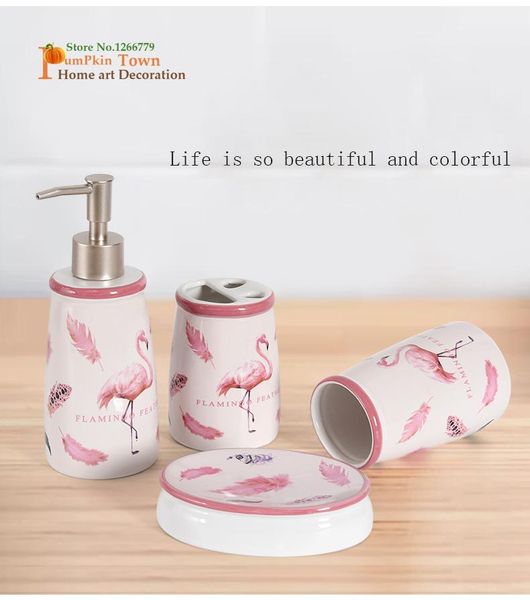 bath accessory set 2021 ins style creative flamingo bathroom four-piece suit, high-quality ceramic simple suit,wedding gift
bath accessory set 2021 ins style creative flamingo bathroom four-piece suit, high-quality ceramic simple suit,wedding gift