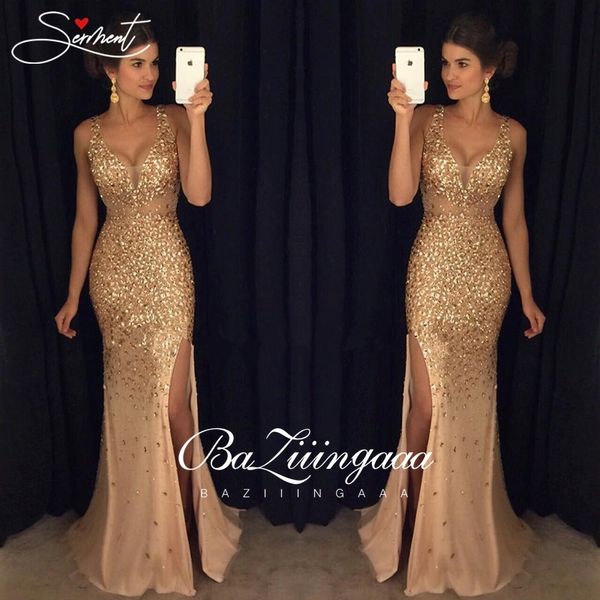 vintage split sequined dress evening dress gold sling for prom straight mermaid dress 201113, White;black
vintage split sequined dress evening dress gold sling for prom straight mermaid dress 201113, White;black