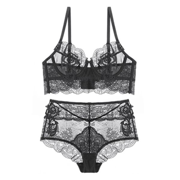 floral embroidery lingerie lace female intimates ultrathin cup women fashion bra set transparent bras tall waist panties c1212, Black;white
floral embroidery lingerie lace female intimates ultrathin cup women fashion bra set transparent bras tall waist panties c1212, Black;white