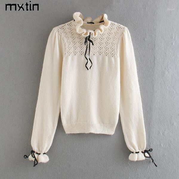 vintage stylish hollow out patchwork pullover knitted sweater women 2020 fashion ruffle long sleeve outwear casual 1, White;black
vintage stylish hollow out patchwork pullover knitted sweater women 2020 fashion ruffle long sleeve outwear casual 1, White;black