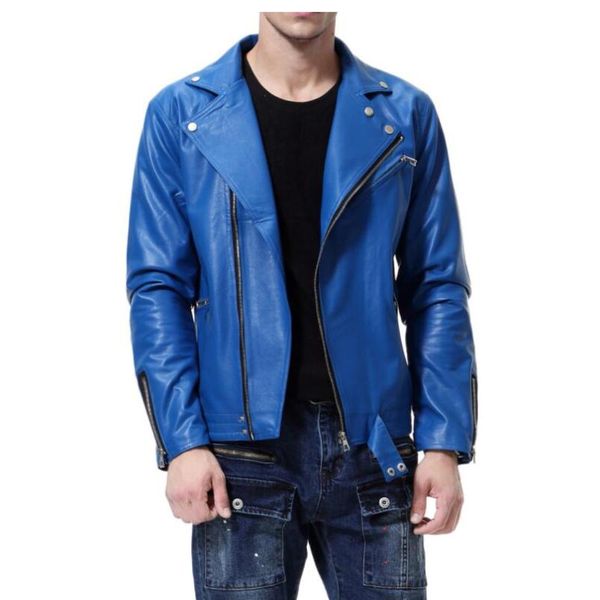 england mens leather jacket slim motorcycle coat diagonal zipper jackets long sleeve personalized street fashion black blue
england mens leather jacket slim motorcycle coat diagonal zipper jackets long sleeve personalized street fashion black blue