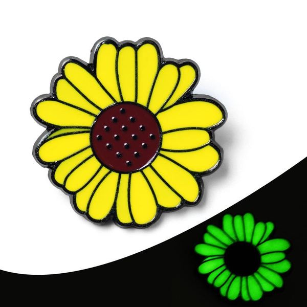 p5779 dongmanli sunflower hard enamel pins glow in the dark badge pin for backpack collar lapel luminous jewelry, Gray
p5779 dongmanli sunflower hard enamel pins glow in the dark badge pin for backpack collar lapel luminous jewelry, Gray