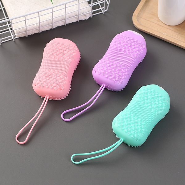 wholesale silicone bath shower sponge pouf double side reversible portable body cleaning exfoliating scrub massage elastic bath brushes
wholesale silicone bath shower sponge pouf double side reversible portable body cleaning exfoliating scrub massage elastic bath brushes