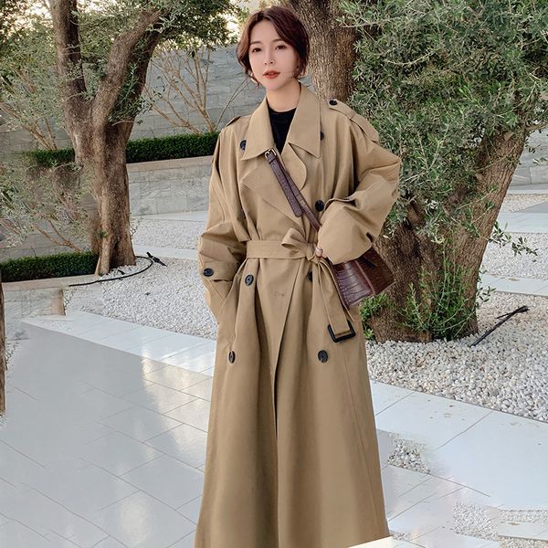 2021 new british-style women's trench coat new spring french retro korean release fashion classic jacket 26m k4ux, Black;brown
2021 new british-style women's trench coat new spring french retro korean release fashion classic jacket 26m k4ux, Black;brown