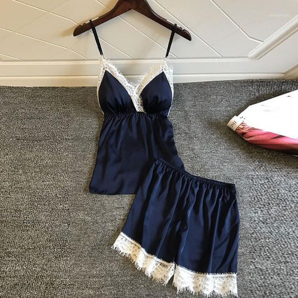 lace trim satin cami shorts pajama sets women pajamas sleepwear with chest pad sleeveless spaghetti strap nightwear20191, Black;red
lace trim satin cami shorts pajama sets women pajamas sleepwear with chest pad sleeveless spaghetti strap nightwear20191, Black;red