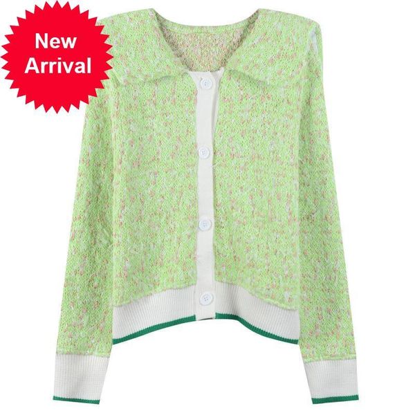 2021 new female green runway luxury design single long sleeve breasted color mixed-thread sweater cardigan elegant clothes nzh6, White;black
2021 new female green runway luxury design single long sleeve breasted color mixed-thread sweater cardigan elegant clothes nzh6, White;black