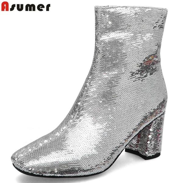 asumer 2020 new fashion sequined cloth women boots square toe high heels bling autumn winter boots ladies ankle shoes, Black
asumer 2020 new fashion sequined cloth women boots square toe high heels bling autumn winter boots ladies ankle shoes, Black