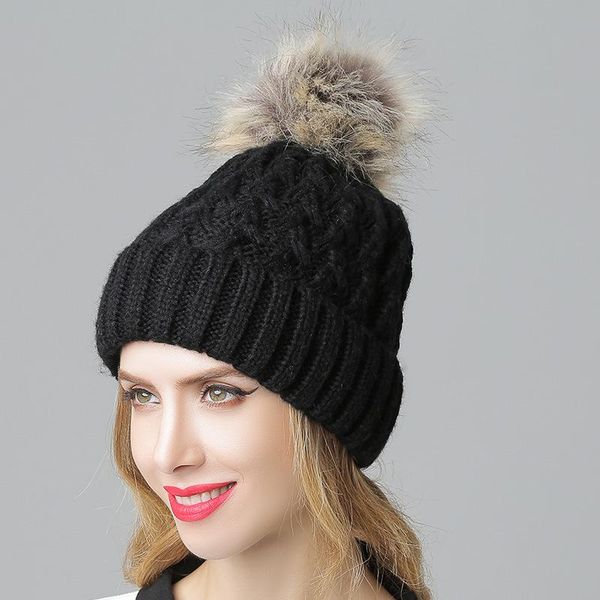 beanie/skull caps hat women's autumn and winter warm knit oversized fur ball woolen cap solid color twist ear protection, Blue;gray
beanie/skull caps hat women's autumn and winter warm knit oversized fur ball woolen cap solid color twist ear protection, Blue;gray