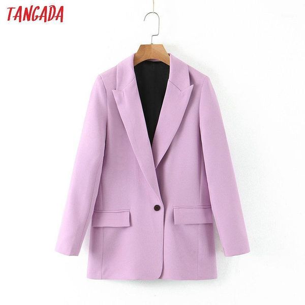 tangada women spring light purple blazer female long sleeve elegant jacket ladies high street blazer suits sl2181, White;black
tangada women spring light purple blazer female long sleeve elegant jacket ladies high street blazer suits sl2181, White;black