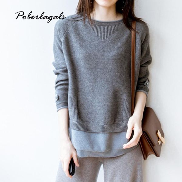 casual stitching loose knitted pullover autumn sweater women 2019 winter sweater womens loose pullovers female jumper1, White;black
casual stitching loose knitted pullover autumn sweater women 2019 winter sweater womens loose pullovers female jumper1, White;black