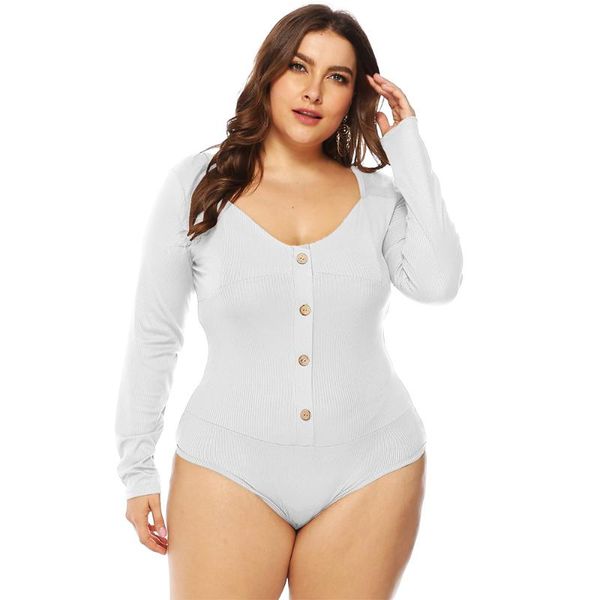 women's jumpsuits & rompers backless bodysuit women plus size solid rib knit long sleeve button slim fit skinny plain body suit q30, Black;white
women's jumpsuits & rompers backless bodysuit women plus size solid rib knit long sleeve button slim fit skinny plain body suit q30, Black;white