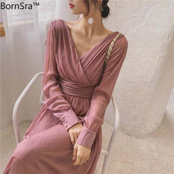 bornsra elegant solid female a-line dress pleated party vestidos 2020 vintage v-neck slim high waist women long dress femme1, Black;gray
bornsra elegant solid female a-line dress pleated party vestidos 2020 vintage v-neck slim high waist women long dress femme1, Black;gray