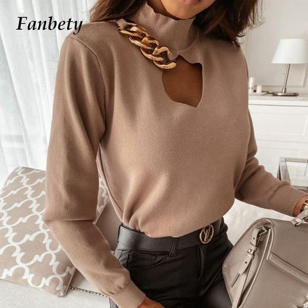 hollow out deep v neck metal chain blouse autumn long sleeve solid ribbed knitted office lady elegant slim shirt blusa, White
hollow out deep v neck metal chain blouse autumn long sleeve solid ribbed knitted office lady elegant slim shirt blusa, White