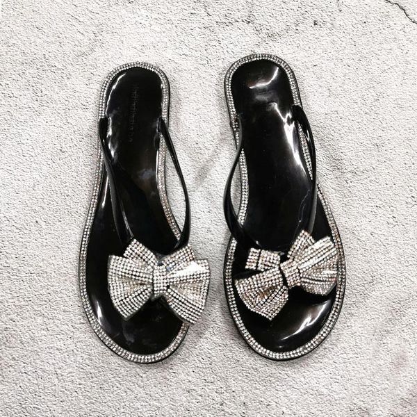 slippers women bow crystal flip-flops flash drilling sequins beach shoes flats rain jelly woman slides footwear1, Black
slippers women bow crystal flip-flops flash drilling sequins beach shoes flats rain jelly woman slides footwear1, Black