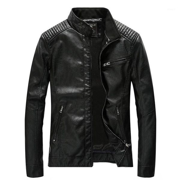 men's locomotive pu leather clothing male will code loose leather jacket leisure time solid color wallet loose coat man1, Black
men's locomotive pu leather clothing male will code loose leather jacket leisure time solid color wallet loose coat man1, Black