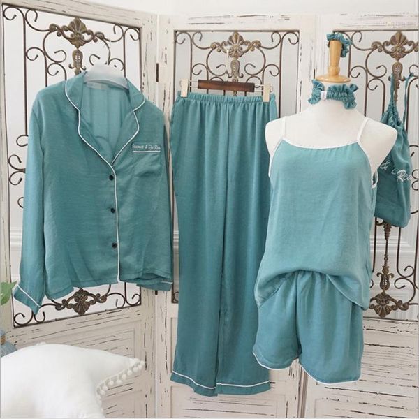 pajamas suit satin pink home clothing casual women nightwear home clothing turn down collar pyjamas sleep set nightgown1, Black;red
pajamas suit satin pink home clothing casual women nightwear home clothing turn down collar pyjamas sleep set nightgown1, Black;red