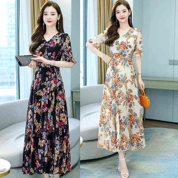 casual dresses v-neck chiffon print dresses with slim waist women's summer 2022 style beach large skirt, Black;gray
casual dresses v-neck chiffon print dresses with slim waist women's summer 2022 style beach large skirt, Black;gray