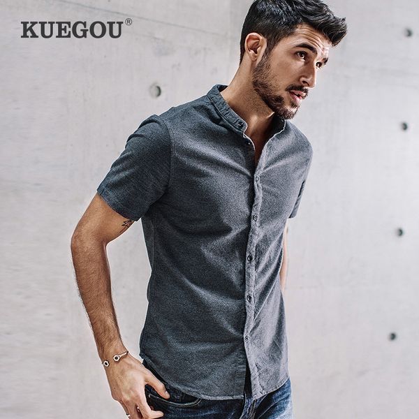 kuegou 100% cotton men's shirt summer chinese style shirt for men fashion leisure short-sleeved shirt man plus size fc-5859 c1211, White;black
kuegou 100% cotton men's shirt summer chinese style shirt for men fashion leisure short-sleeved shirt man plus size fc-5859 c1211, White;black