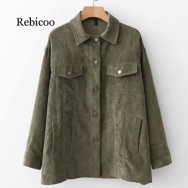 women's jackets autumn coat corduroy women outwear for ladies female army-green fashion casual femme, Black;brown
women's jackets autumn coat corduroy women outwear for ladies female army-green fashion casual femme, Black;brown