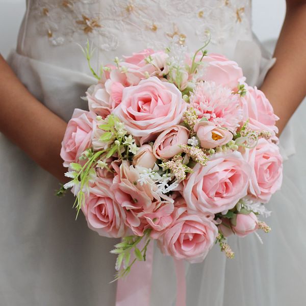 pink bridal bouquets round wedding flowers simulation roses de mariage handmade brooch wedding p decoration
pink bridal bouquets round wedding flowers simulation roses de mariage handmade brooch wedding p decoration