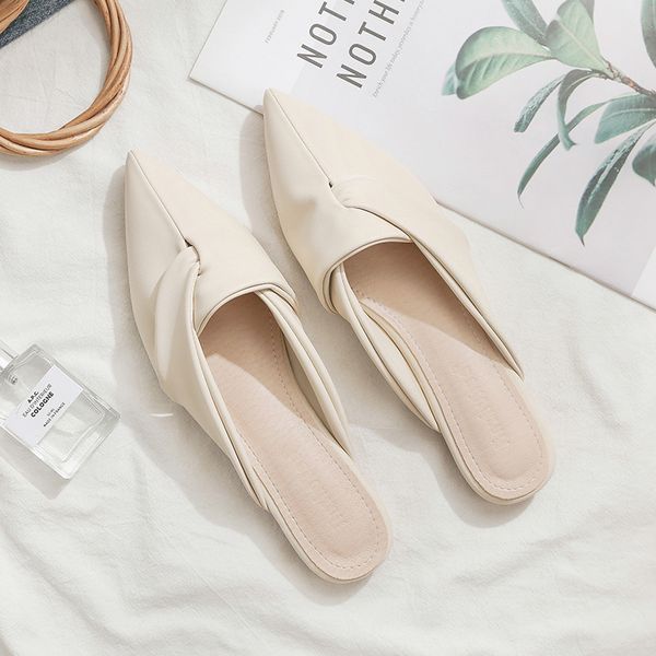 2021 new nian summer tip lazy mule ban tuo female xie exterior wear wild women's slippers lblo, Black
2021 new nian summer tip lazy mule ban tuo female xie exterior wear wild women's slippers lblo, Black