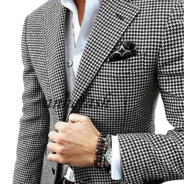 custom made woolen houndstooth blazer casual suit wedding suit houndstooth jacket+black woolen pants+vest 201106, White;black
custom made woolen houndstooth blazer casual suit wedding suit houndstooth jacket+black woolen pants+vest 201106, White;black