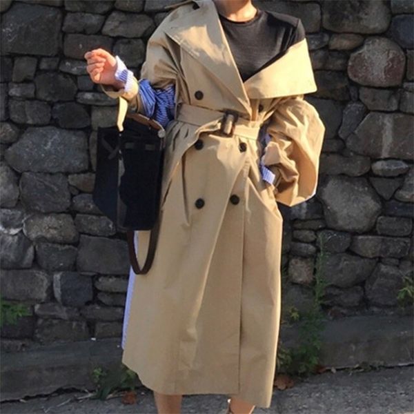 deat new autumn fashion korea clothes patchwork striped kahki colors straight long jacket with belts wb54617 over size 201031, Tan;black
deat new autumn fashion korea clothes patchwork striped kahki colors straight long jacket with belts wb54617 over size 201031, Tan;black
