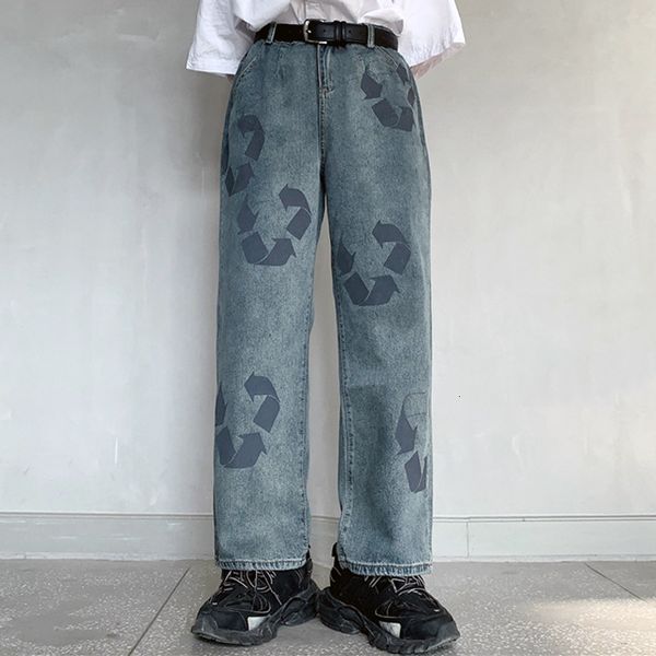 2021 for women vintage washed loose high waist wide leg pants harajuku cartoon printed fashion jeans female uwsp, Blue
2021 for women vintage washed loose high waist wide leg pants harajuku cartoon printed fashion jeans female uwsp, Blue