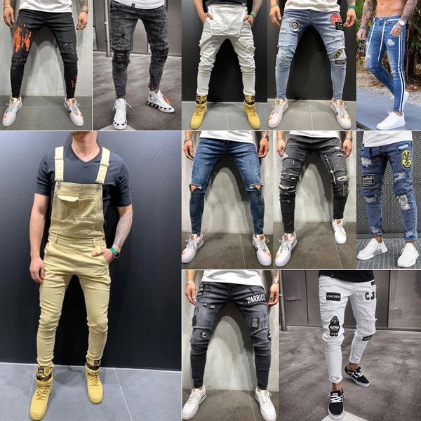 fashion men skinny jeans strechy jeans denim pant slim fit pant frayed rip bike casual men1, Blue
fashion men skinny jeans strechy jeans denim pant slim fit pant frayed rip bike casual men1, Blue